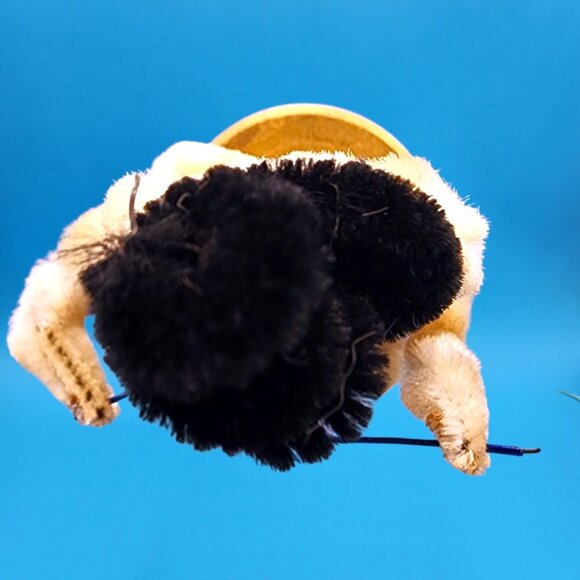 Vintage 1950s Chenille Snowman Ornament Red Nose Hat Scarf Drum Putz Japan v2 - Picture 9 of 10